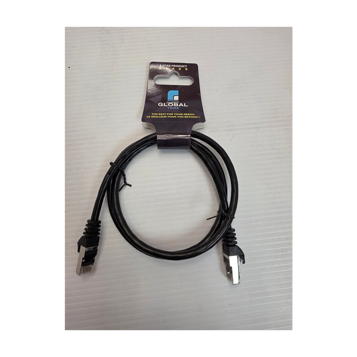 Câble CAT8 blindé (S-FTP) colonne montante CMR, 26 AWG, 3 pi, noir