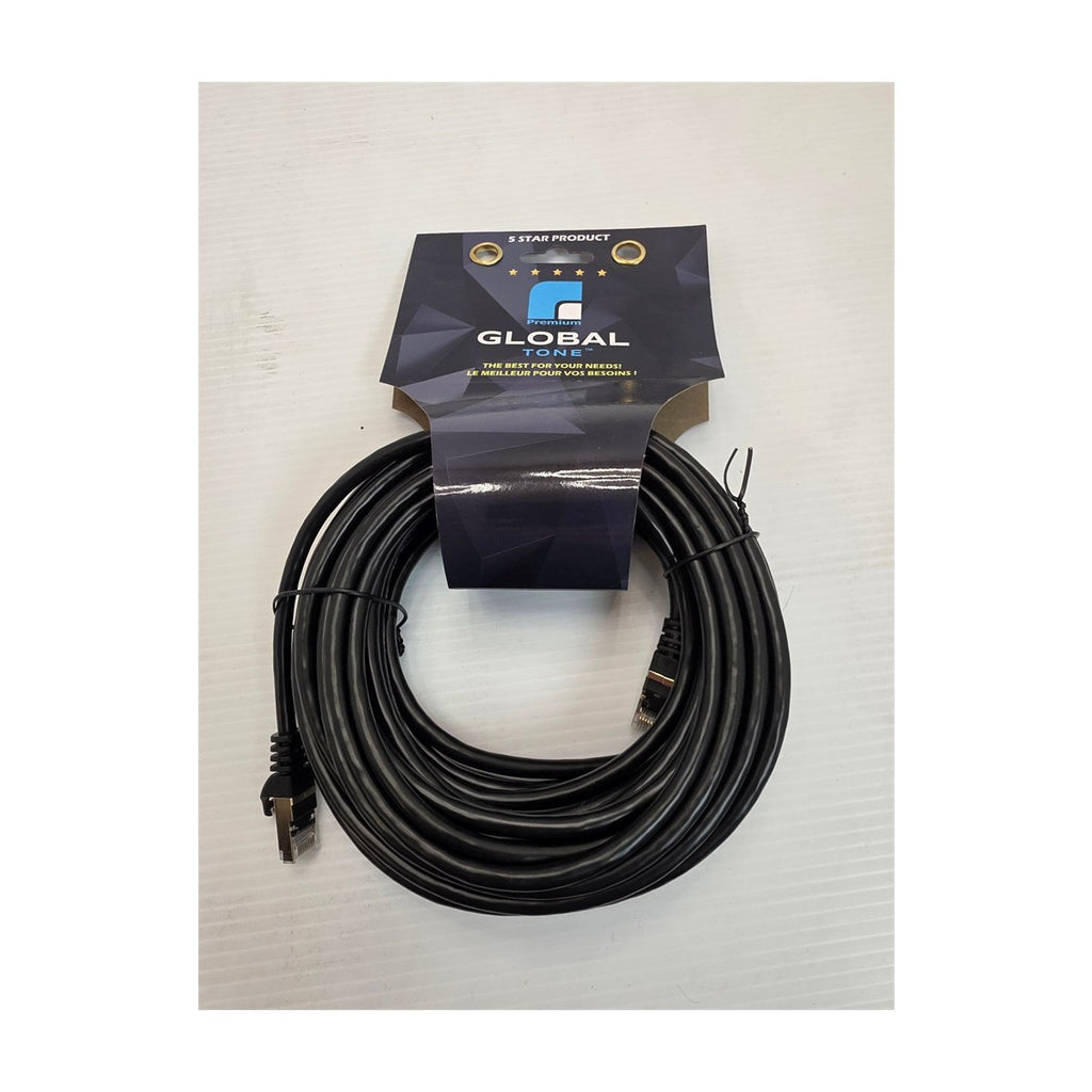 Câble CAT8 blindé (S-FTP) colonne montante CMR, 26 AWG, 25 pi, noir