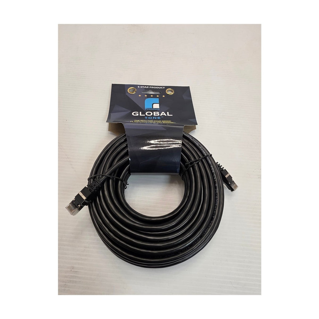 Câble CAT8 blindé (S-FTP) colonne montante CMR, 26 AWG, 50 pi, noir