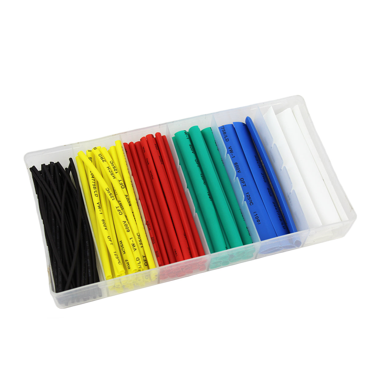 Assortiment de gaines thermorétractables, 100 pièces, tailles et couleurs variées, 10 cm