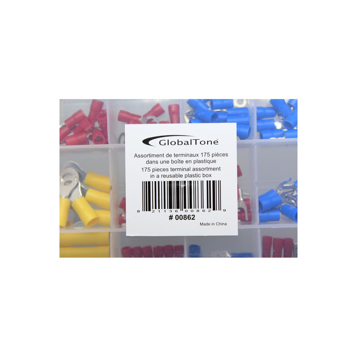 Assortiment de 175 cosses et terminaux dans un coffret réutilisable