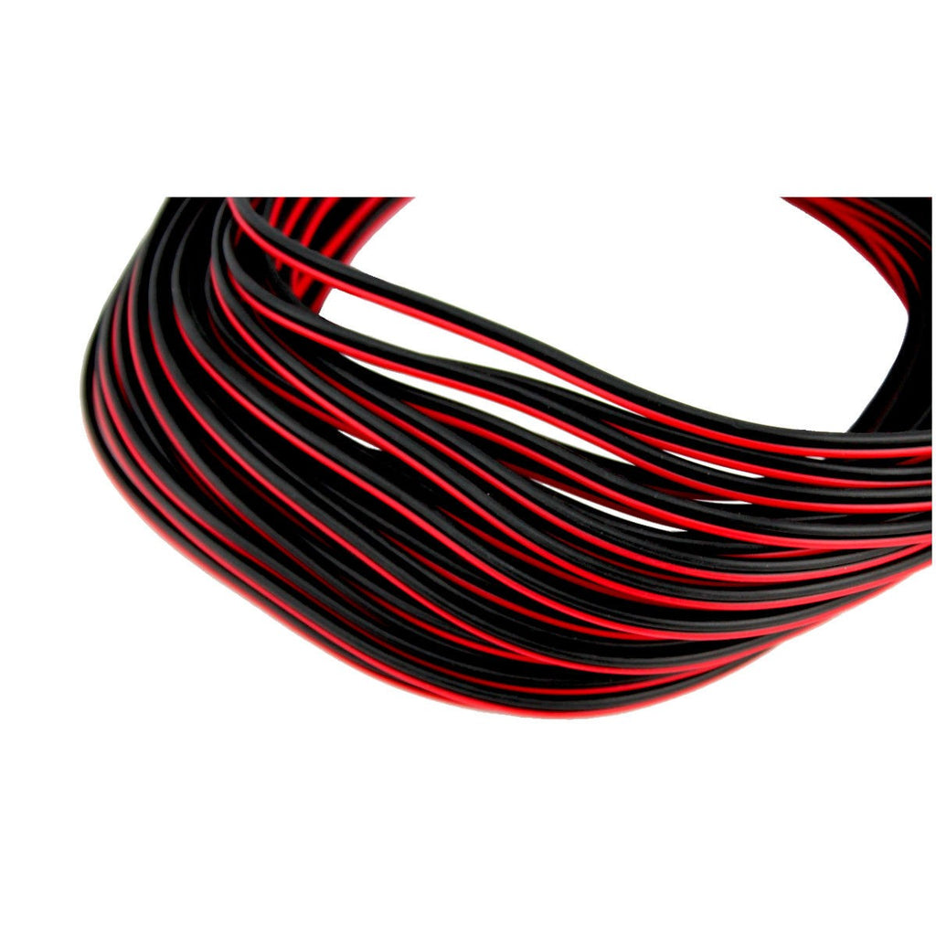Fil de haut-parleurs 22 AWG, rouge/noir, ignifuge, CCA, 50 pi