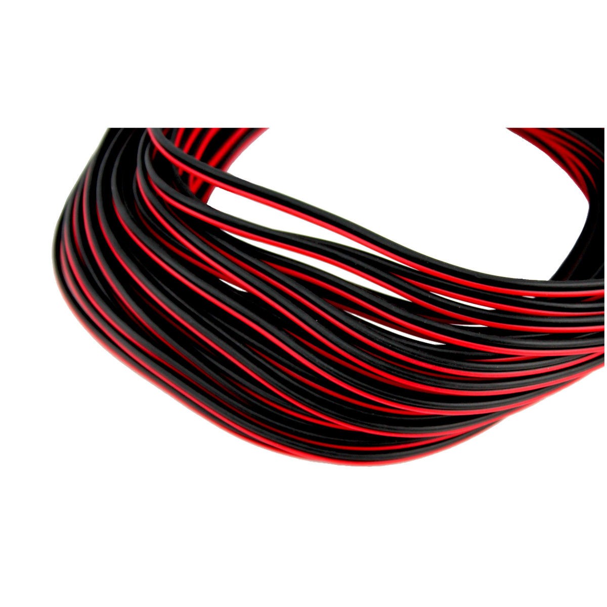 Fil de haut-parleurs 22 AWG, rouge/noir, ignifuge, CCA, 50 pi