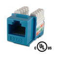 Prise keystone RJ45 CAT6 à 90 degrés, contacts 50 µ or, type 110, bleu