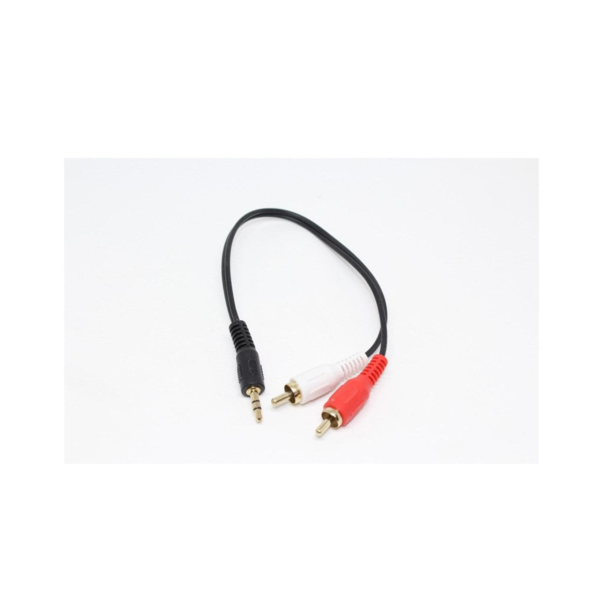 Câble audio stéréo 3,5 mm vers 2 RCA, plaqué or, 1 pi