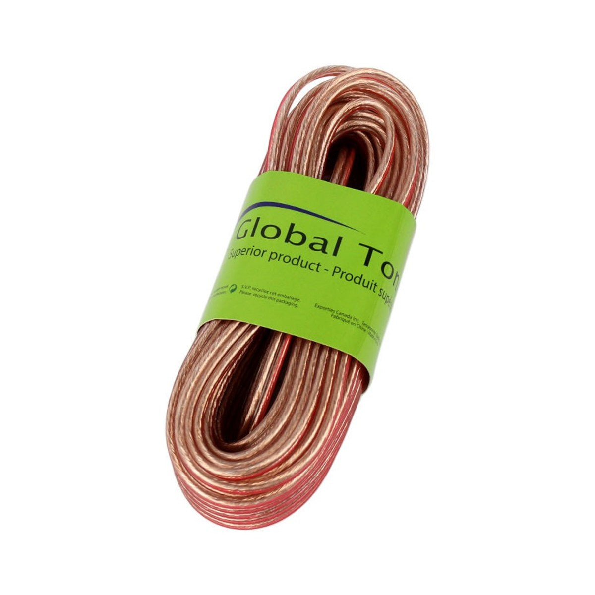 Fil de haut-parleurs polarisé 2 x 18 AWG, CCA, 50 pi