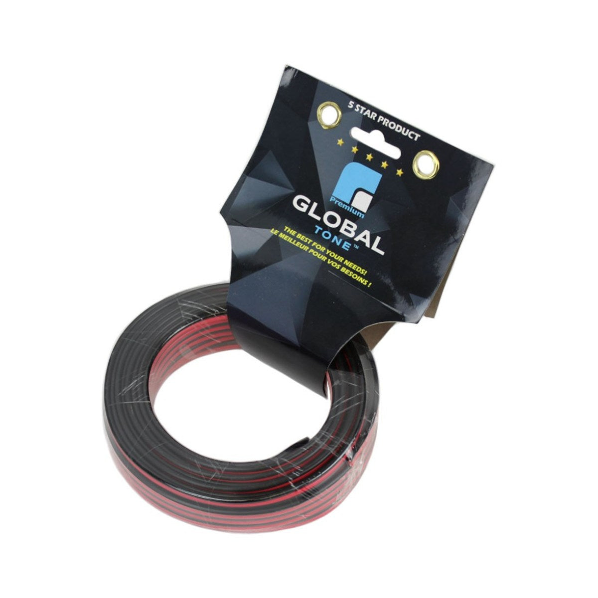 Fil de haut-parleurs 16 AWG, rouge/noir, ignifuge, CCA, 50 pi