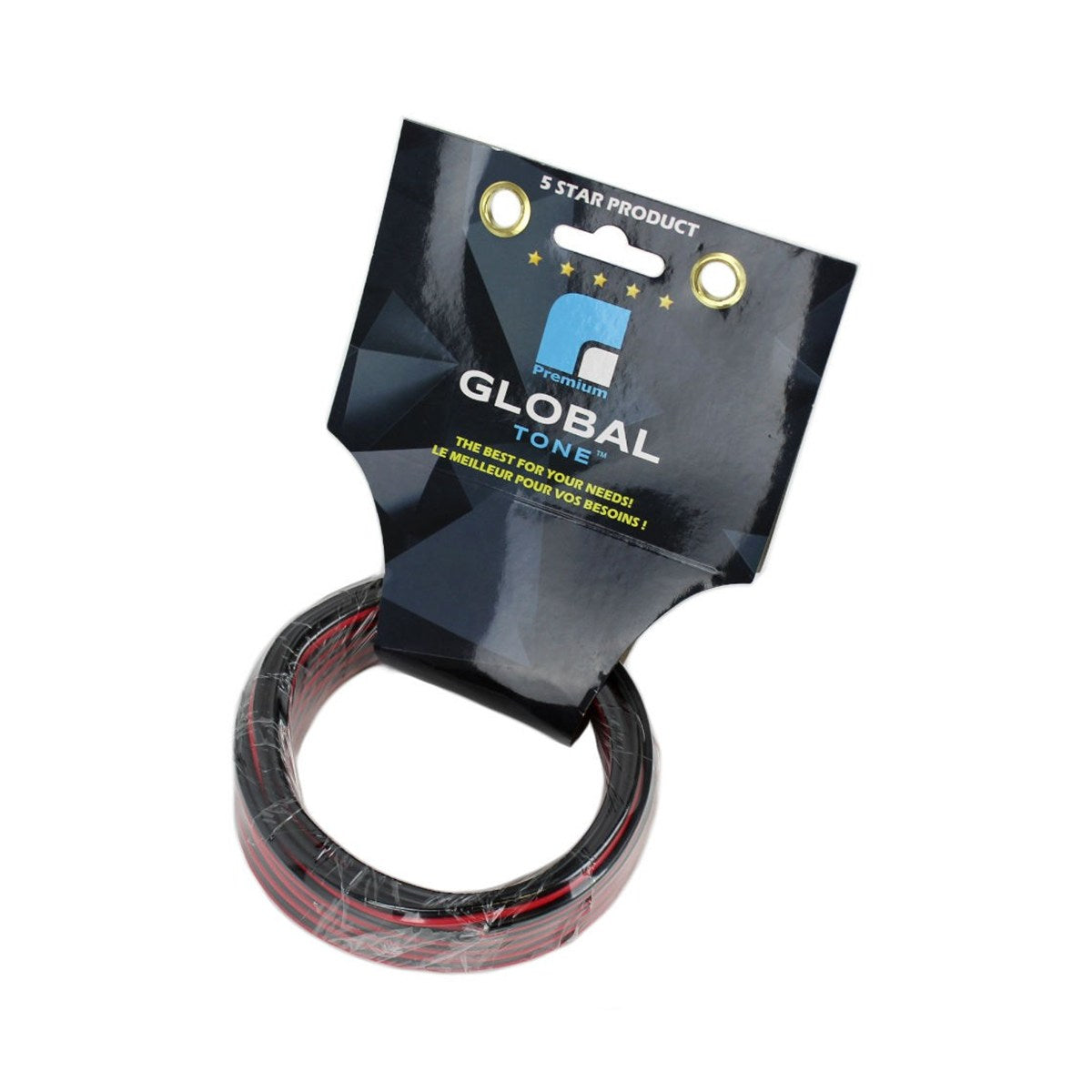 Fil de haut-parleurs 18 AWG, rouge/noir, ignifuge, CCA, 25 pi