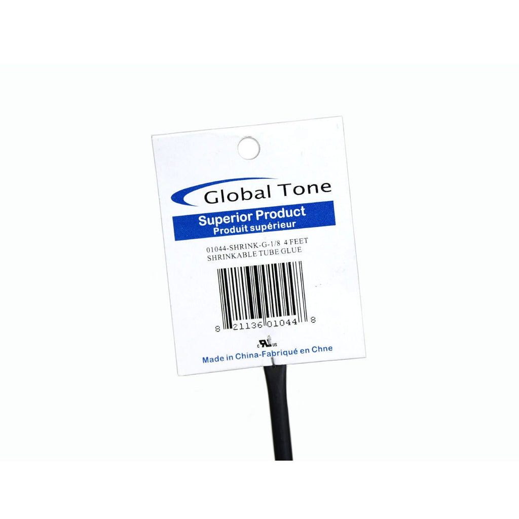 Gaine thermorétractable double paroi 3:1 avec colle, 1/8 po, noir, 4 pi