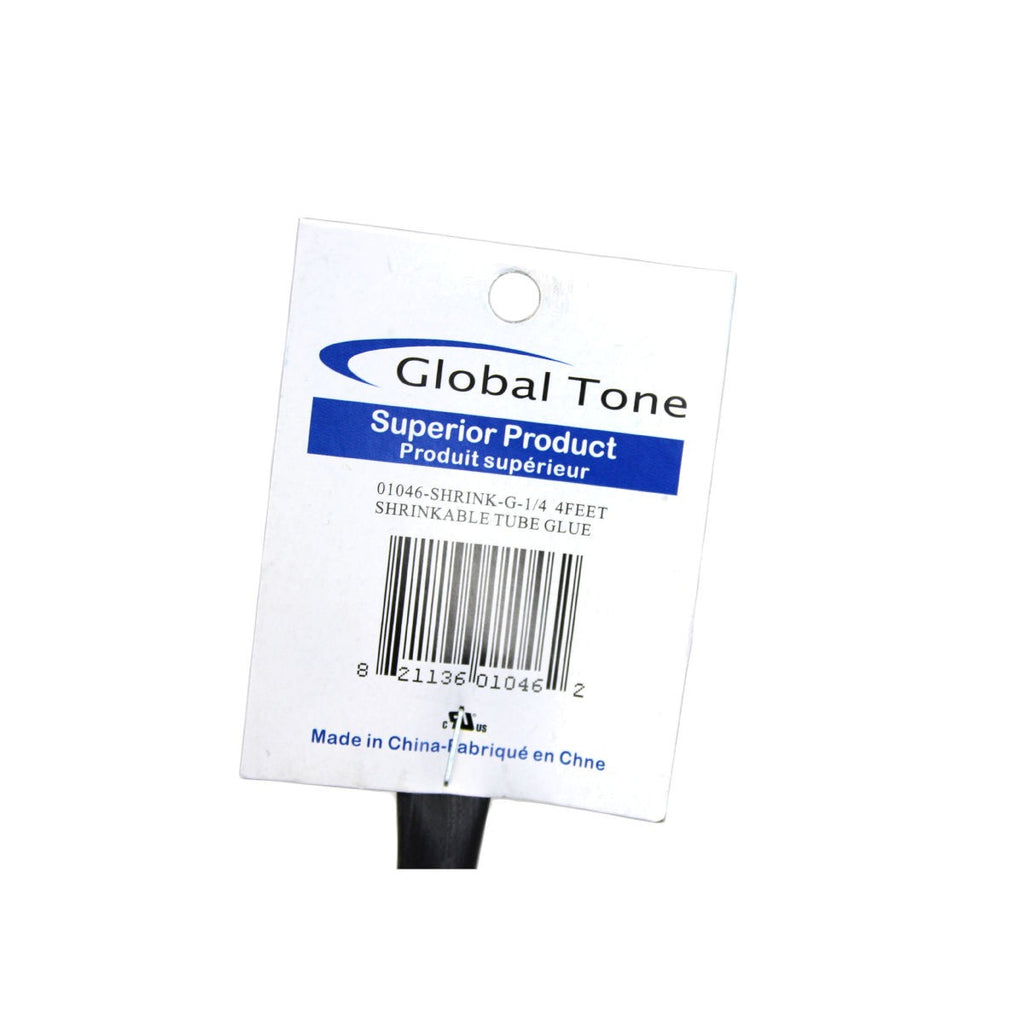Gaine thermorétractable double paroi 3:1 avec colle, 1/4 po, noir, 4 pi