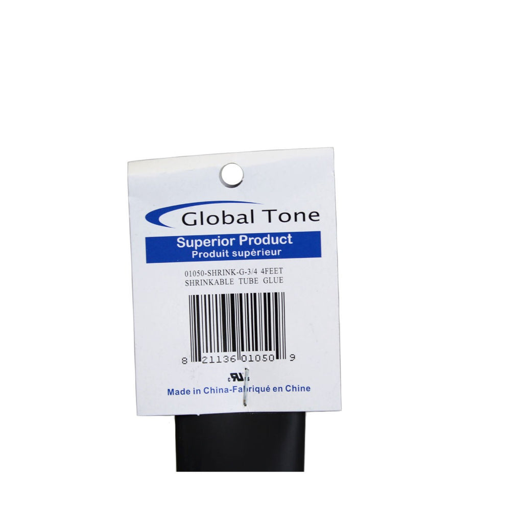 Gaine thermorétractable double paroi 3:1 avec colle, 3/4 po, noir, 4 pi