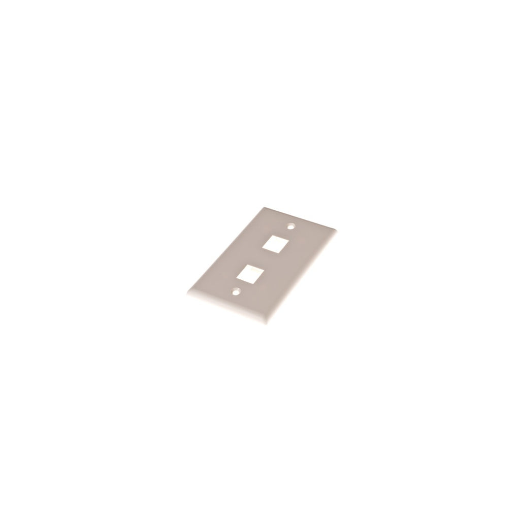 Plaque murale keystone 2 ports, blanche