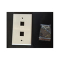 Plaque murale keystone 2 ports, blanche