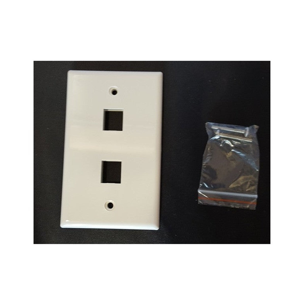 Plaque murale keystone 2 ports, blanche