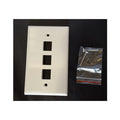 Plaque murale keystone 3 ports, blanche
