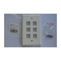 Plaque murale keystone 6 ports, blanche