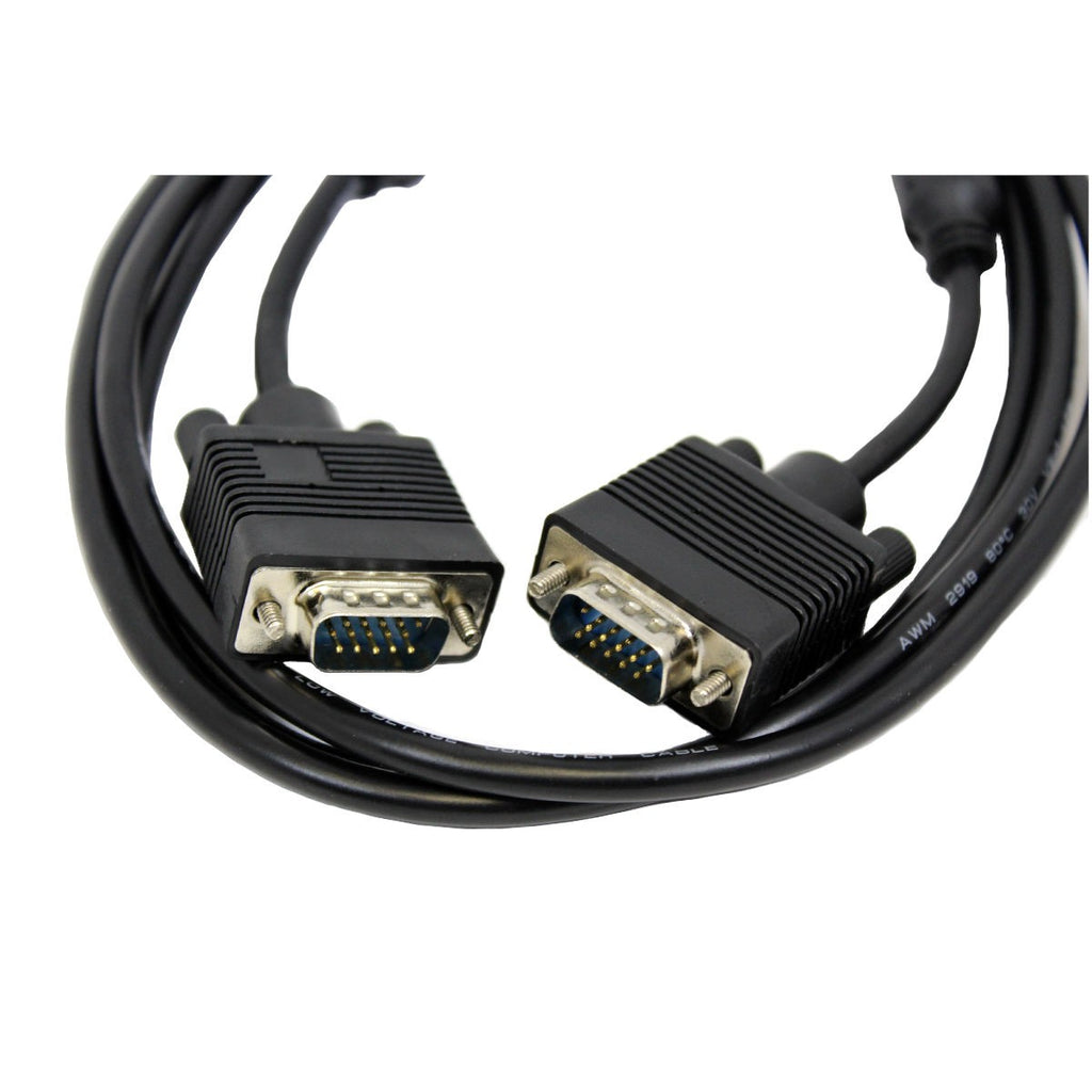 Câble VGA haute densité HDB15 mâle à mâle, 6 pi, noir