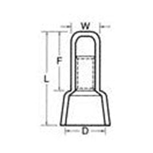 Cosses à embout fermé 12-10 AWG, sac de 100