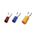 Cosses à fourche n° 4, 16-14 AWG, vinyle, bleu, sac de 100