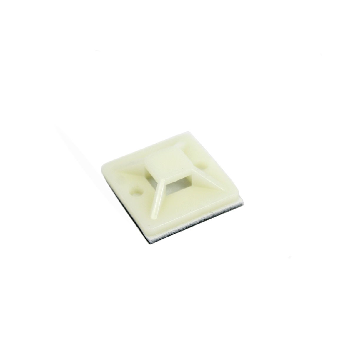 Embases adhésives pour attaches de câble, 3/4 po, naturel, sac de 100
