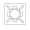Embases pour attaches de câble 1-1/4 po, naturel, sac de 100