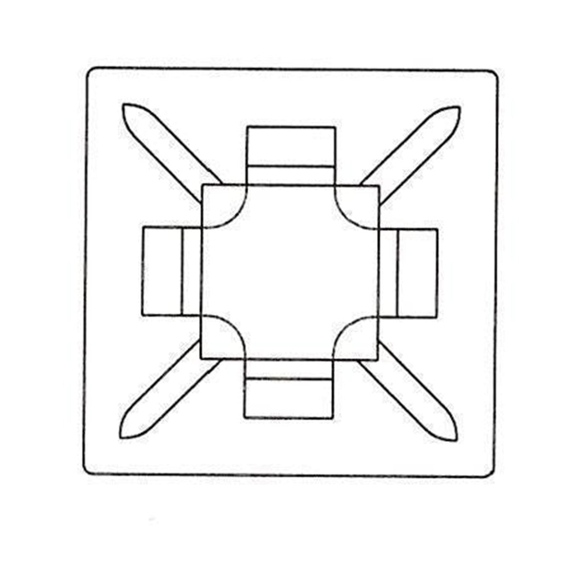 Embases pour attaches de câble 1-1/4 po, naturel, sac de 100