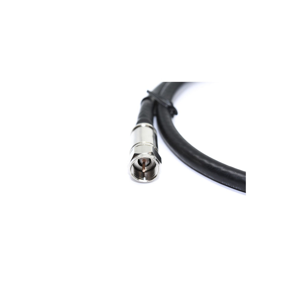 Câble coaxial RG6 3 GHz, connecteurs F, 18 AWG, CL2, noir, 2 pi