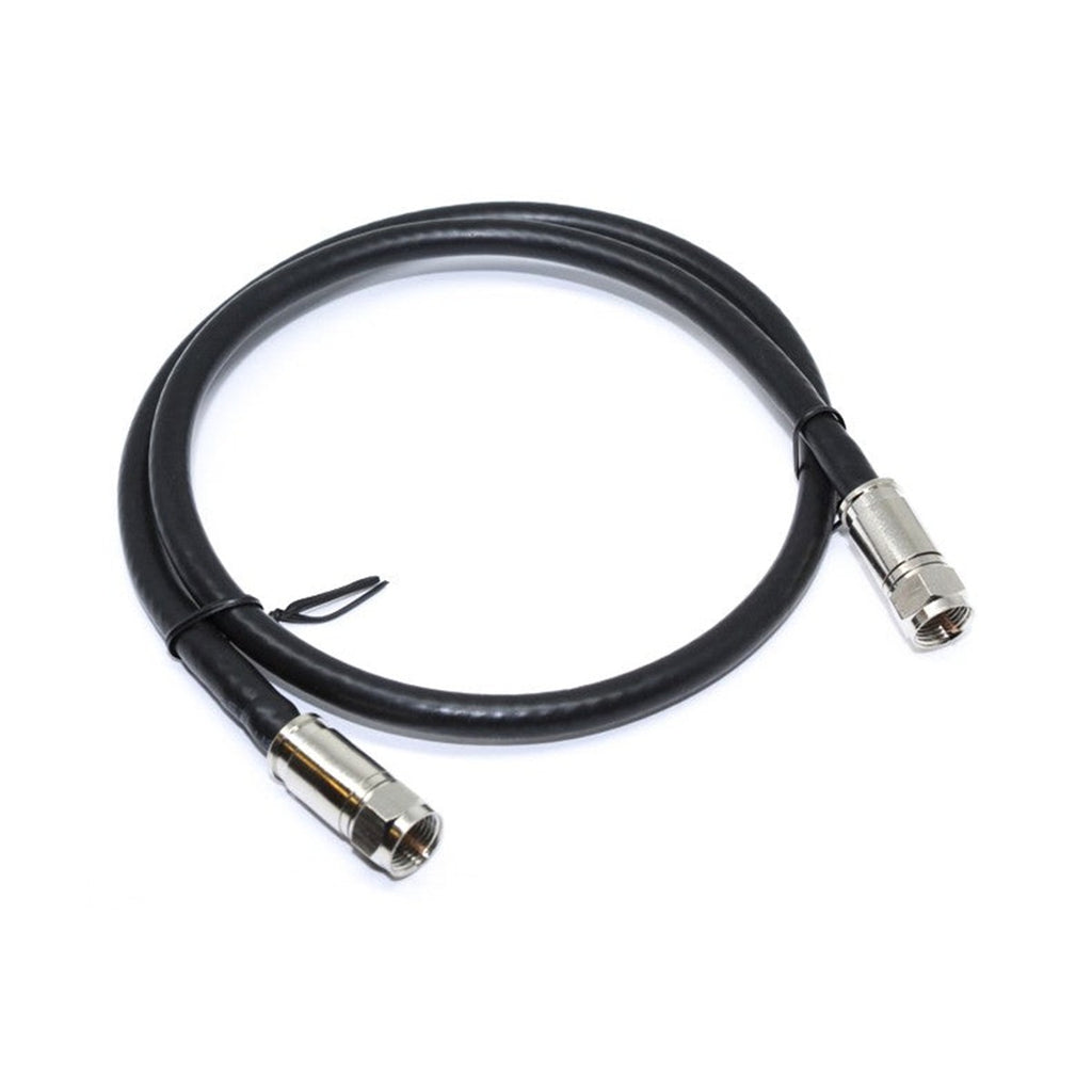 Câble coaxial RG6 3 GHz, connecteurs F, 18 AWG, CL2, noir, 2 pi