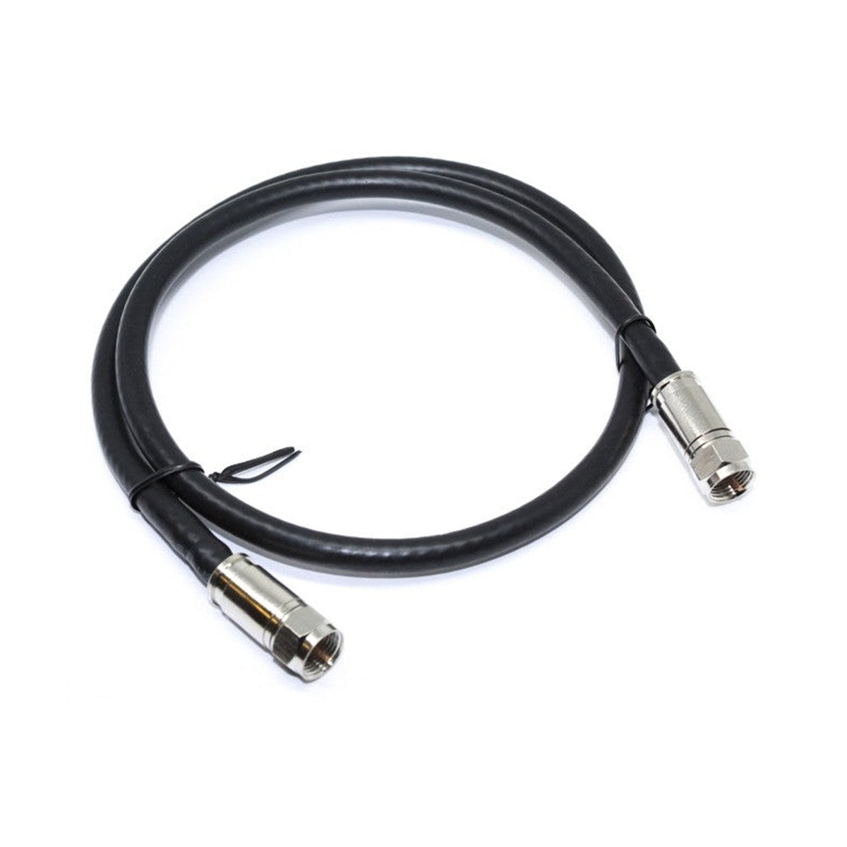 Câble coaxial RG6 3 GHz, connecteurs F, 18 AWG, CL2, noir, 2 pi