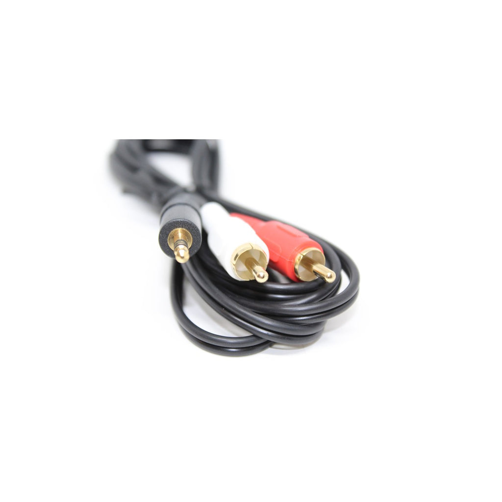 Câble audio stéréo 3,5 mm vers 2 RCA, plaqué or, 6 pi