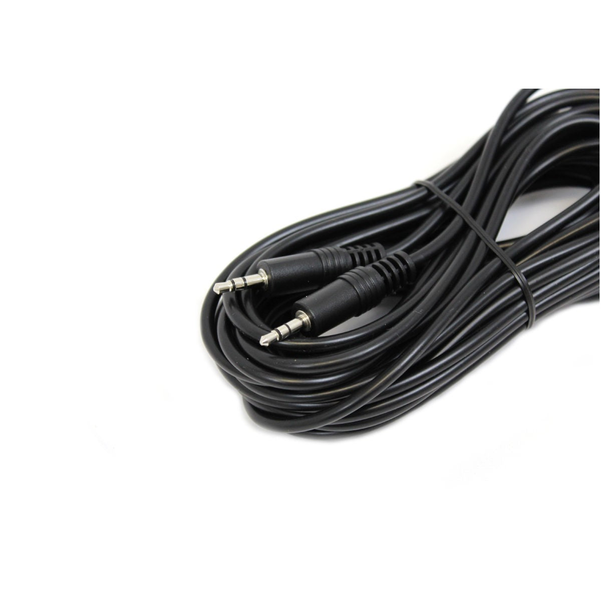Câble audio stéréo 3,5 mm mâle à mâle, plaqué or, 25 pi, noir