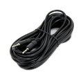Câble audio stéréo 3,5 mm mâle à mâle, plaqué or, 25 pi, noir