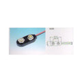 Connecteur de pile 9 V en plastique rigide, type I, fils de 15 cm