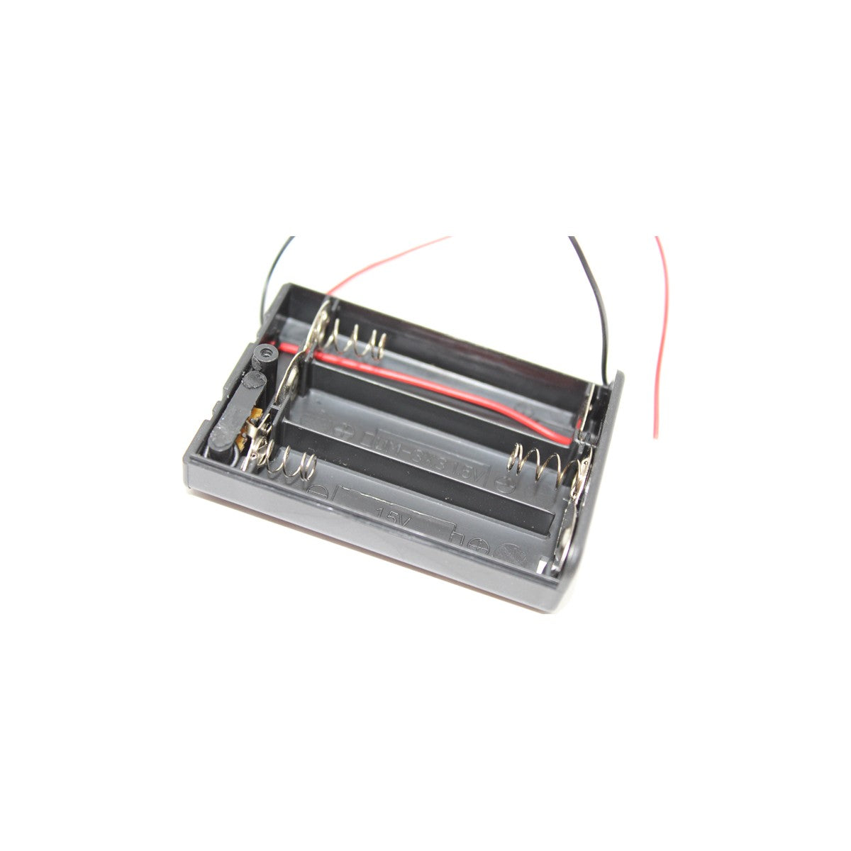 Porte-piles 3 x AA avec interrupteur, fils de 15 cm