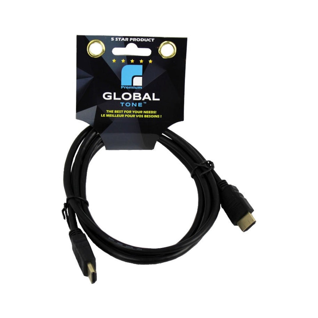 Câble HDMI haute vitesse avec Ethernet, 1080p, v1.4, 6 pi, noir