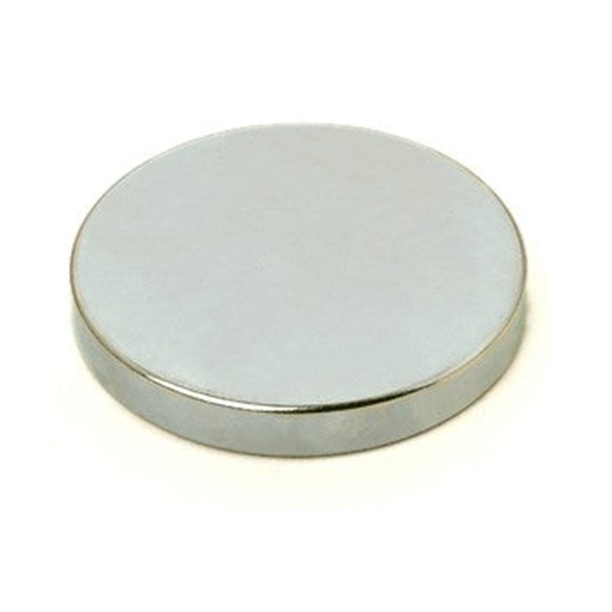 Aimant rond en terre rare, 10 x 2 mm, plaqué nickel, 2400 gauss
