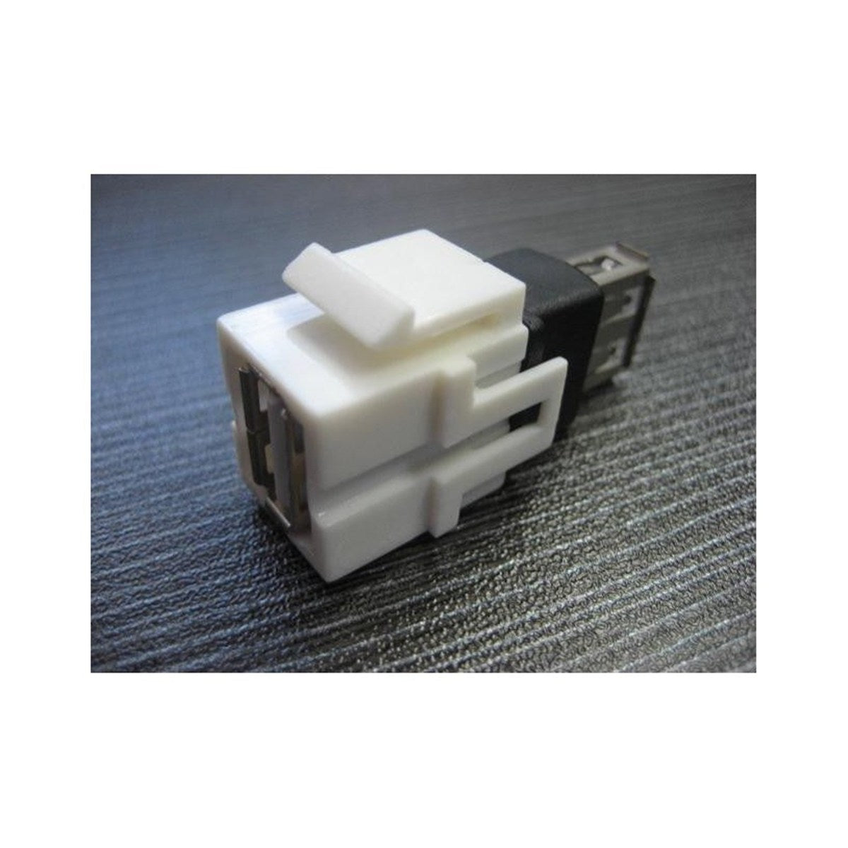 Insert keystone USB femelle-femelle, blanc