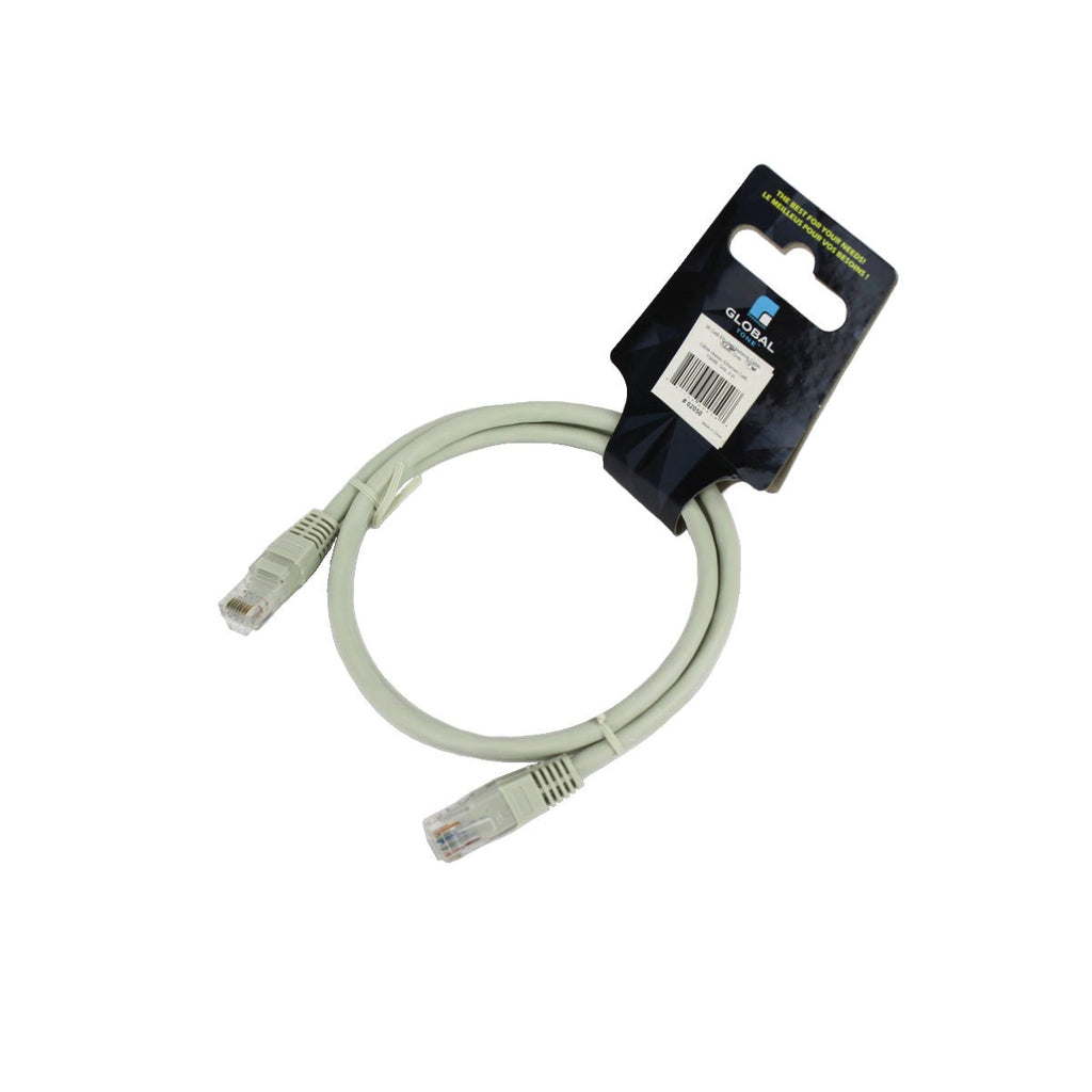 Câble réseau Ethernet CAT6, 3 pi, gris