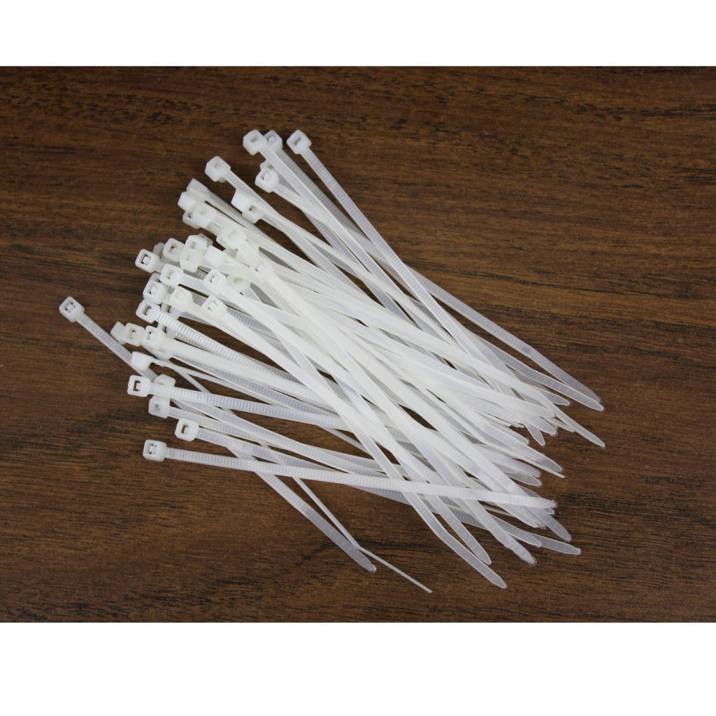 Attaches autobloquantes en nylon 4 po, 18 lb, résistantes aux UV, blanc, sac de 1000