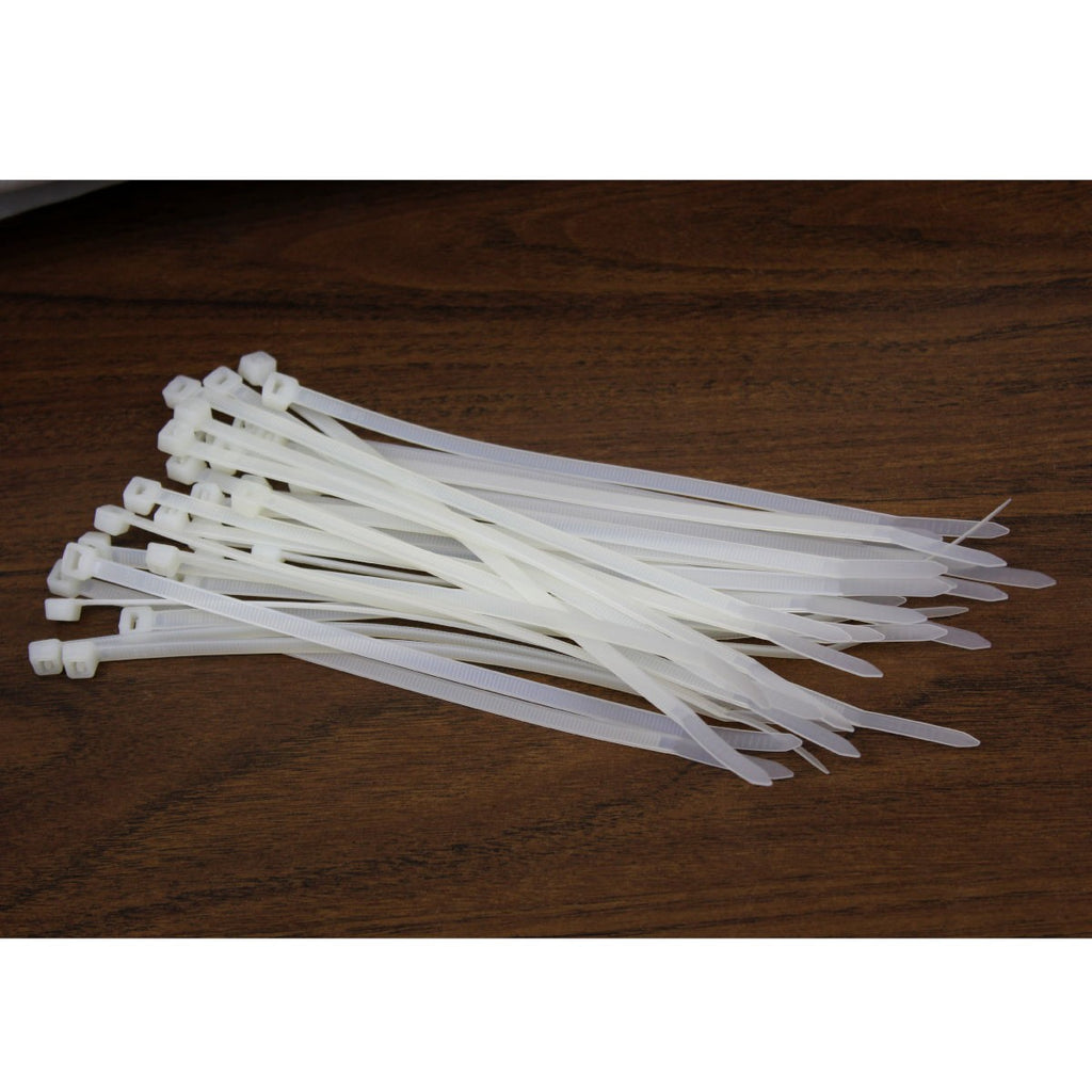 Attaches autobloquantes en nylon 7,5 po, 50 lb, résistantes aux UV, blanc, sac de 1000