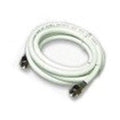 Câble coaxial RG6 3 GHz, connecteurs F, 18 AWG, CL2, blanc, 75 pi