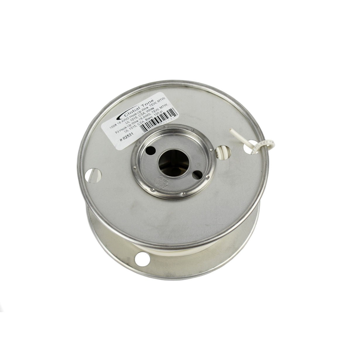 Fil Hook-Up Wire 16 awg, TEW, MTW, UL 1015, CSA, Blanc, 100 pi.
