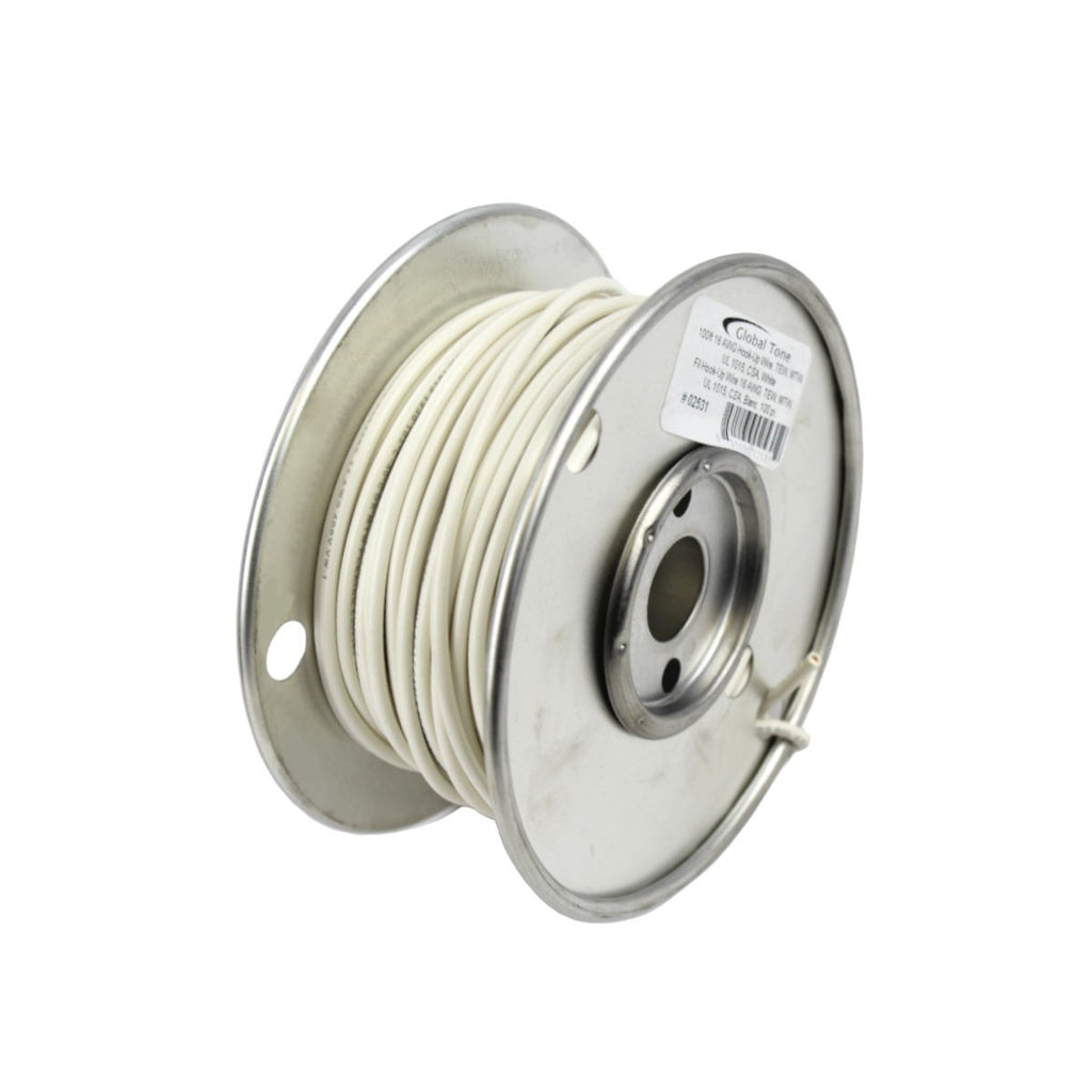 Fil Hook-Up Wire 16 awg, TEW, MTW, UL 1015, CSA, Blanc, 100 pi.