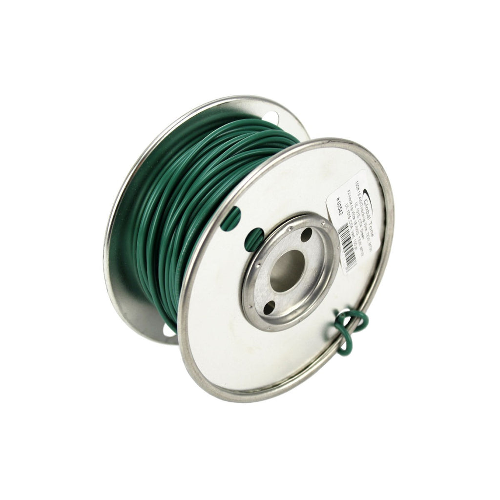 Fil de câblage 18 AWG TEW/MTW, UL 1015, CSA, vert, 100 pi