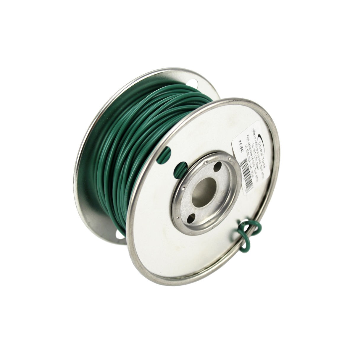 Fil de câblage 18 AWG TEW/MTW, UL 1015, CSA, vert, 100 pi