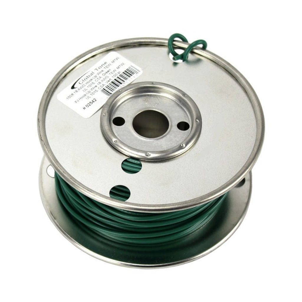 Fil de câblage 18 AWG TEW/MTW, UL 1015, CSA, vert, 100 pi