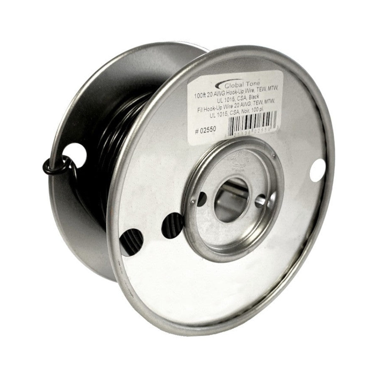 Fil de câblage 20 AWG TEW/MTW, UL 1015, CSA, noir, 100 pi
