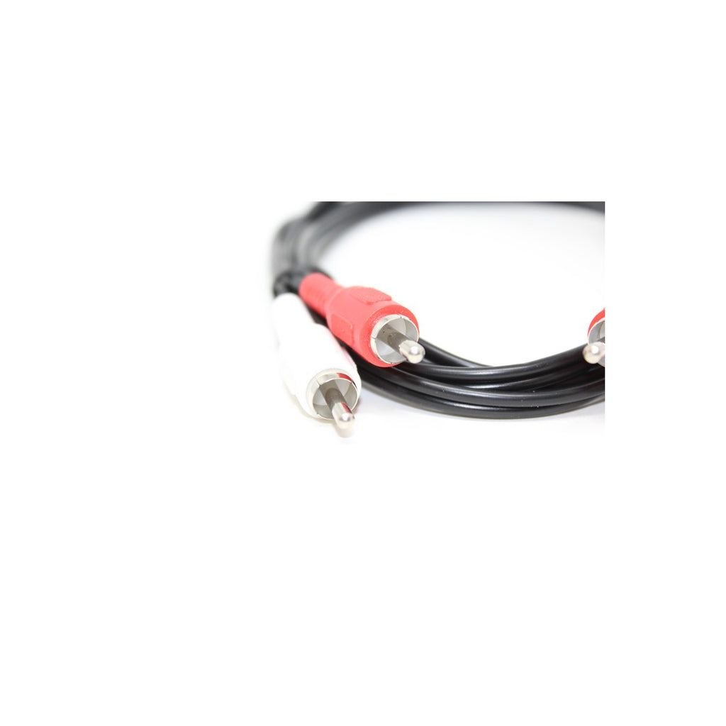 Câble audio 2 RCA mâle vers 2 RCA mâle, 6 pi, noir