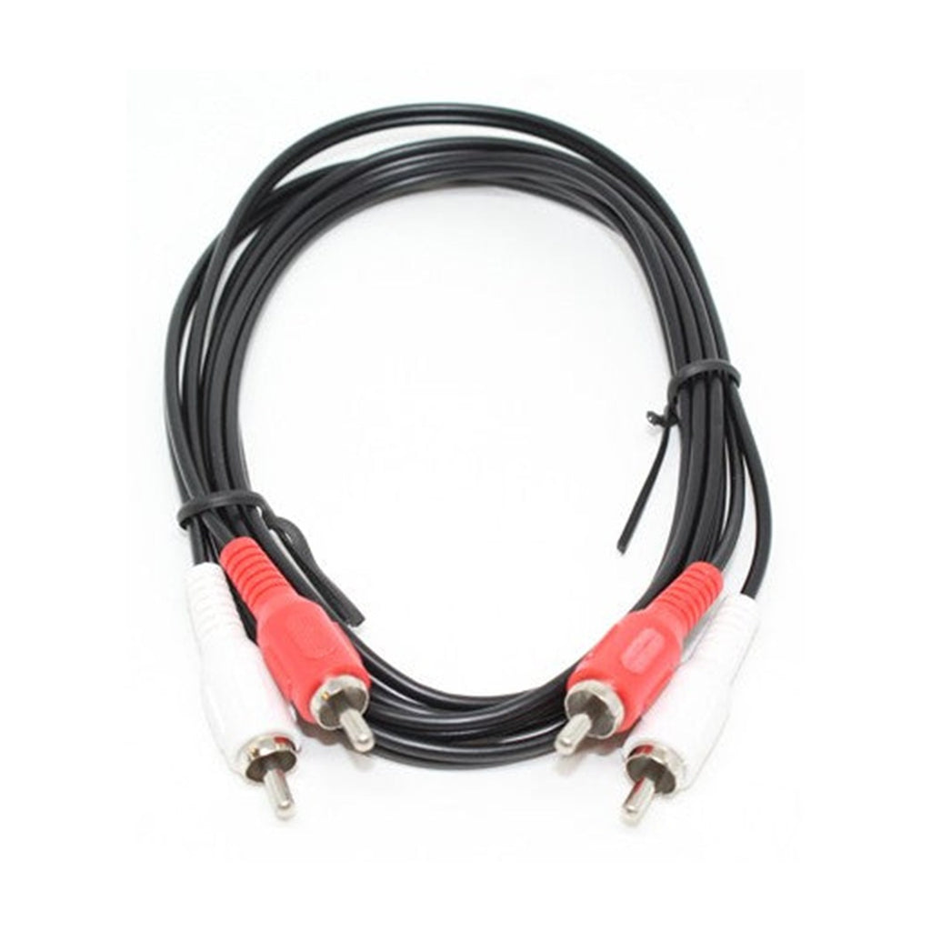 Câble audio 2 RCA mâle vers 2 RCA mâle, 6 pi, noir
