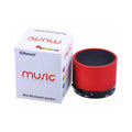 Haut-parleur Bluetooth portatif avec lecteur micro SD, rouge